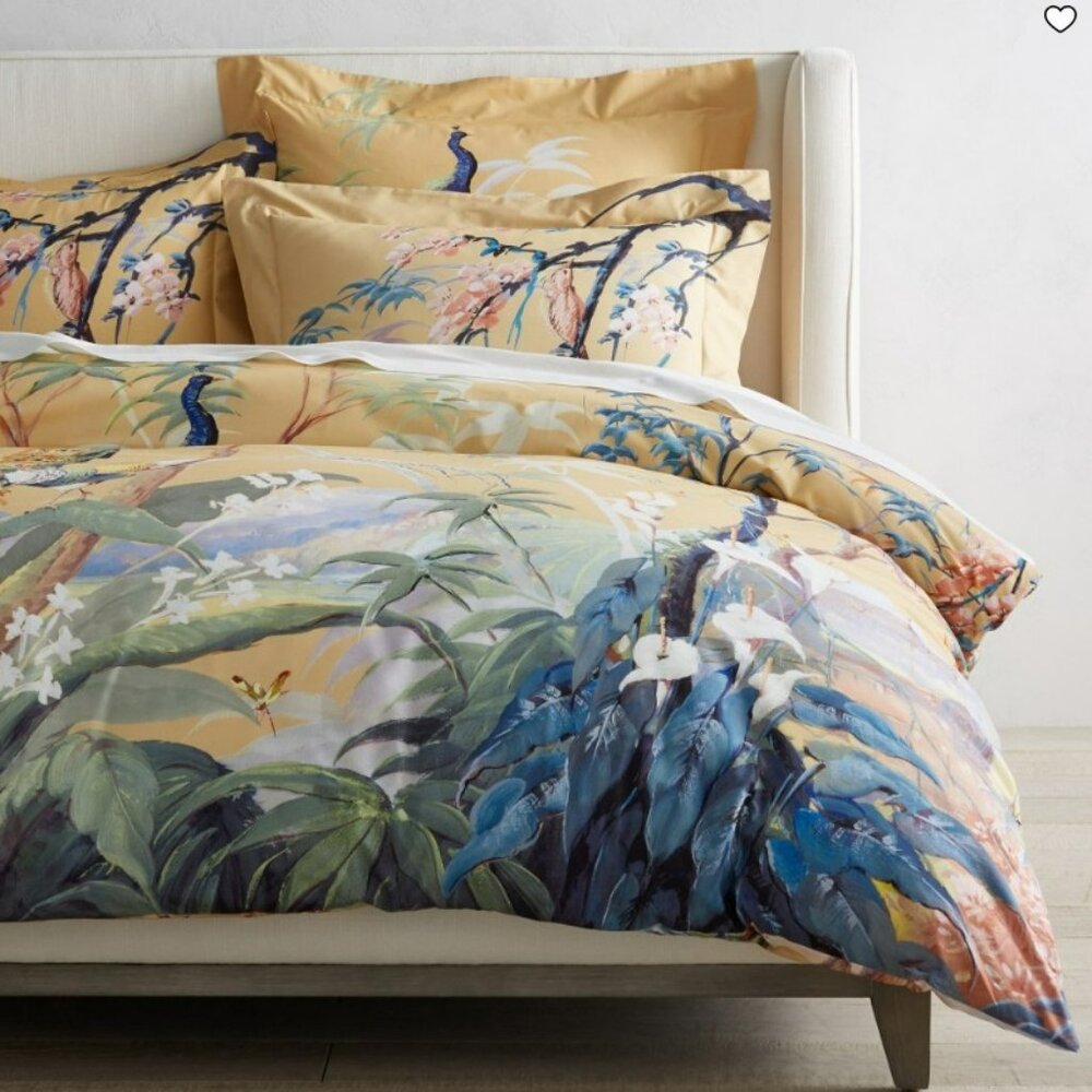 Williams Sonoma Home - Painted Peacock Luxury Duvet Cover (King size) - Picture 5 of 5